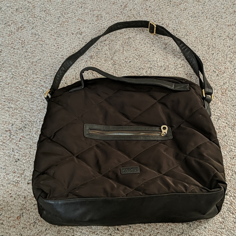 Hunter green colab hand bag